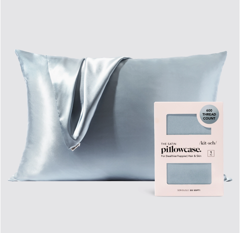 Standard Satin Pillowcase – Haze Blue | Kitsch