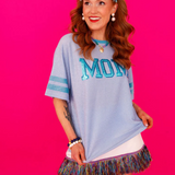 MOM Blue Sparkle Tee- Brianna Cannon
