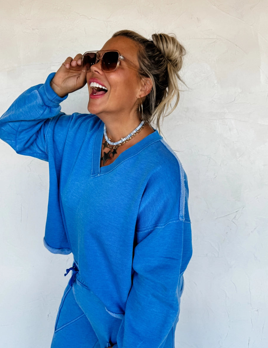 Faded Feels V Neck Pullover