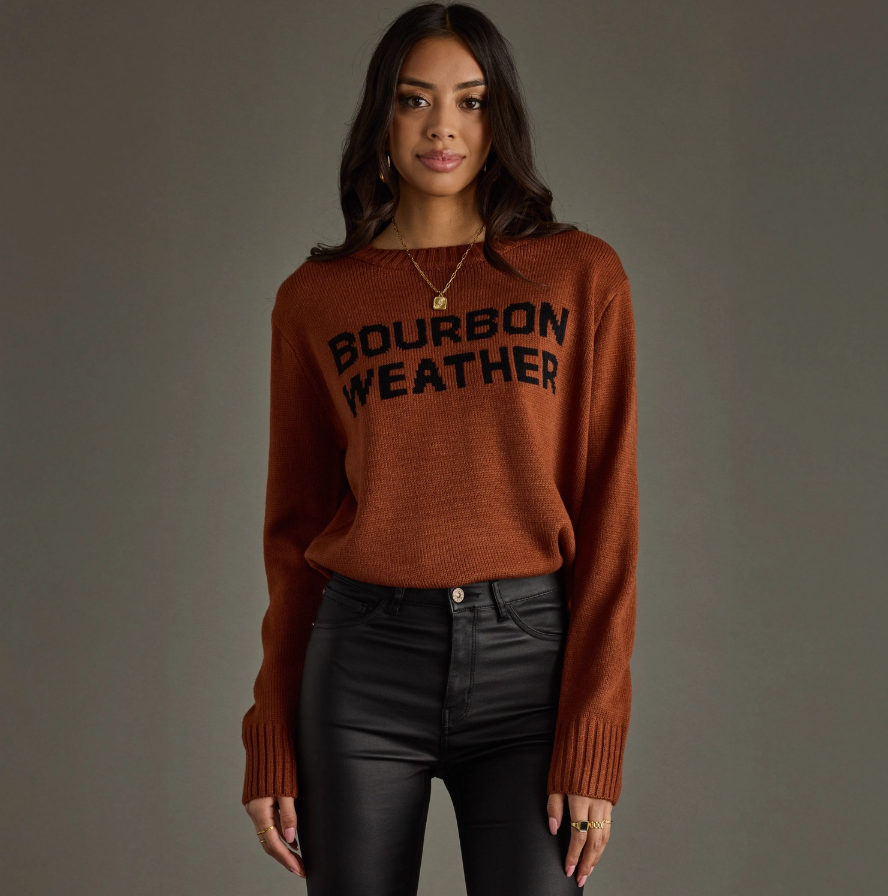 Rust & Black Bourbon Weather Sweater
