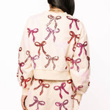 Beige, Pink & Red Bow Shorts -Queen of Sparkles-Pre Order