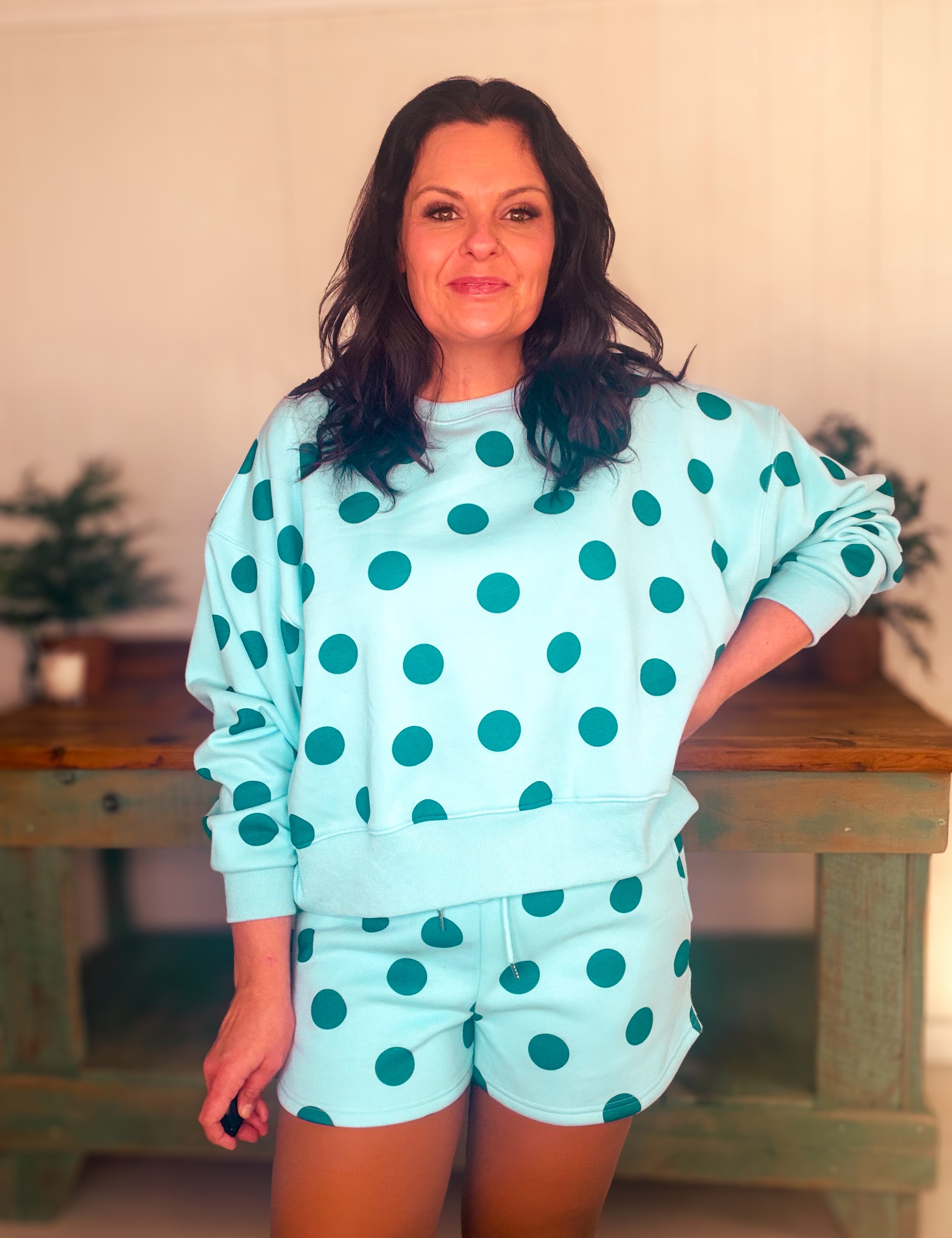 Blue Polka Dot Shorts