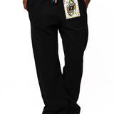 Black QOS Queen Card Rhinestone Tie Pant Queen of Sparkles