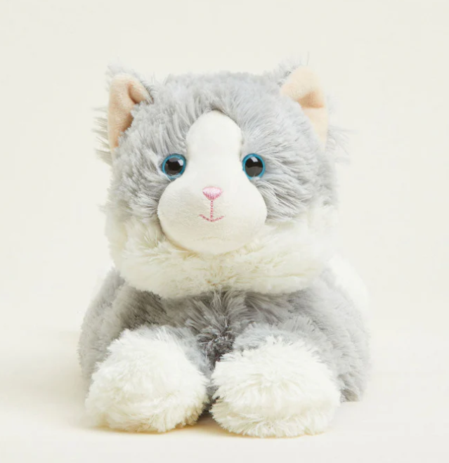 Laying Down Gray Cat Warmies