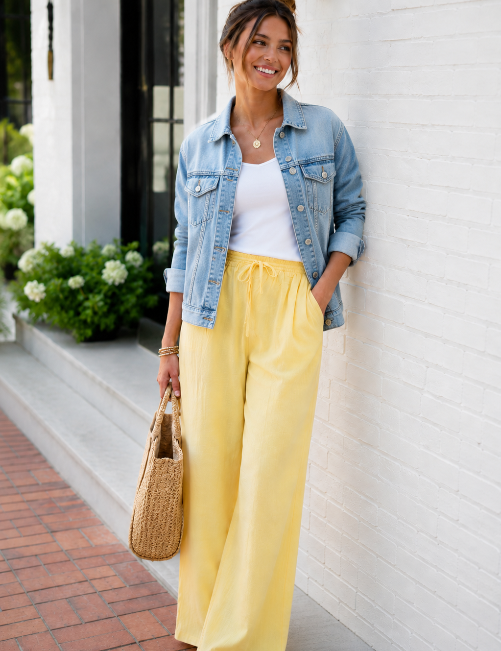 Sugarloaf Elastic Waist Pants - Butter