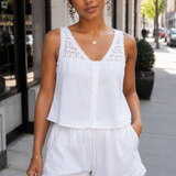 Lowtide Eyelet Trim Shorts - Shell