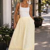 Beachglass Embroidered Maxi Skirt