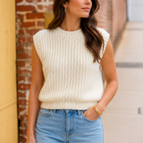 Chunky Handknit Tank - Ivory