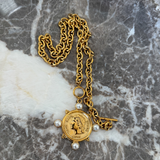 Coin Necklace-Chansuttpearls-Gold