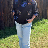 Black Crown Sweatshirt-Queen of Sparkles