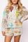 Striped Button Up Multi Shell Long Sleeve Top - Multi [Queen of Sparkles]