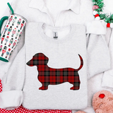Christmas Plaid Dachshund Sweatshirt
