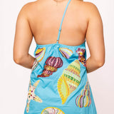 Multi Shell One Shoulder Cotton Dress - Multi [Queen of Sparkles]