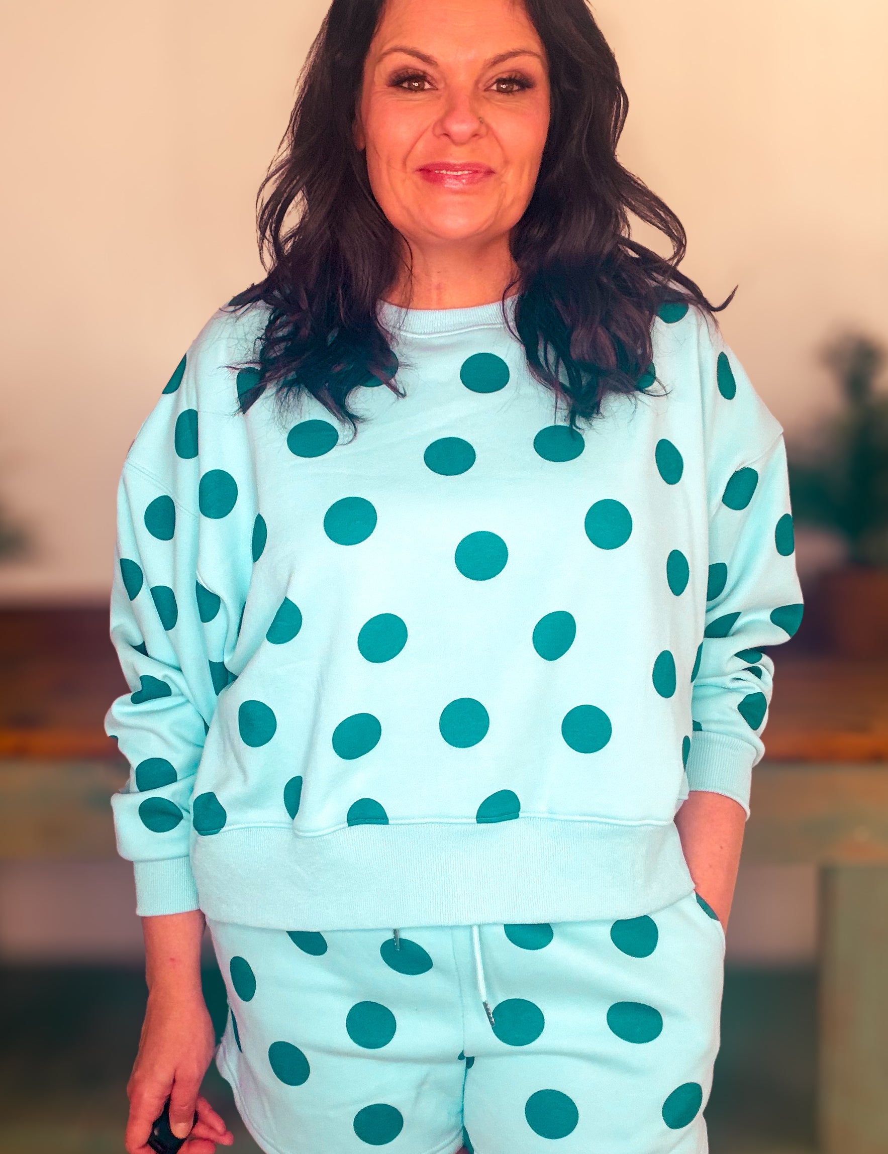 Blue Polka Dot Shorts