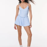 LoveShackFancy Ergo Bow Print Active Dress –  Chilled Blue