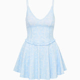 LoveShackFancy Ergo Bow Print Active Dress –  Chilled Blue