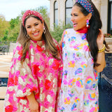 Brianna Cannon x Stylin Brunette Hot Pink & Blue Jewel Pearl Earrings