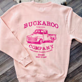 Buckaroo Truck Crewneck Sweatshirt Blush
