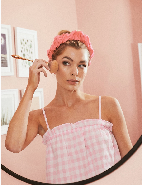 Gingham Ruffle Trim Cami and Shorts Pajama Set