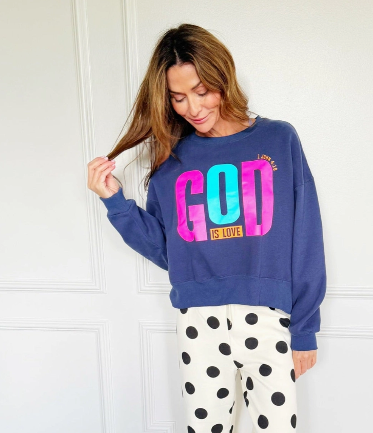 God Is Love Crop Sweatshirt
