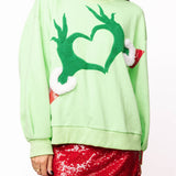 Preorder - Green Grinch Heart Hands - Green [Queen of Sparkles]