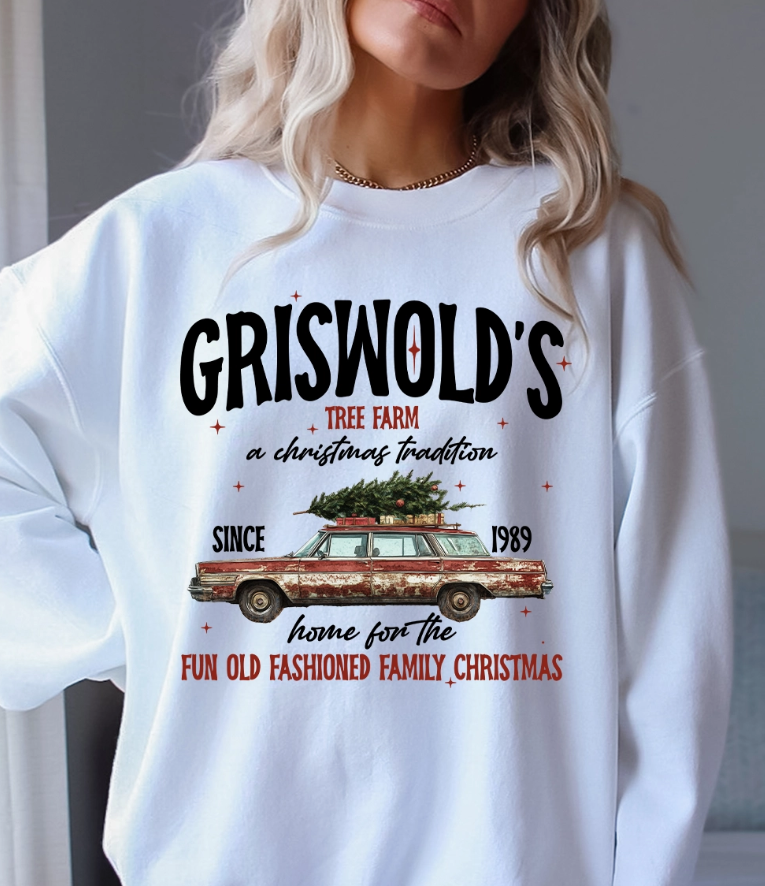 Griswold Home For Christmas White Sweatshirt