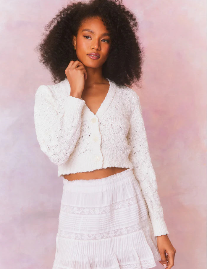 Hyacinth Cardigan - White [LoveShackFancy]
