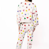 Light Grey Multi Rhinestone Heart Sweat Pant – Queen of Sparkles