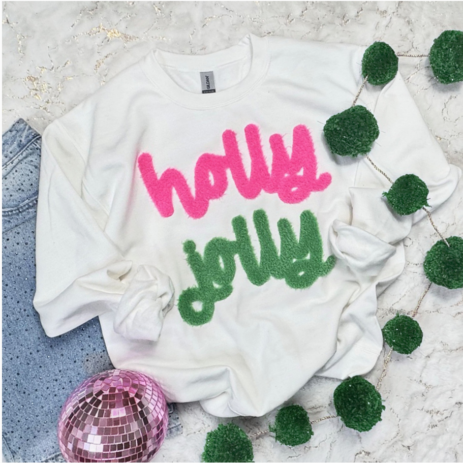 Holly Jolly Fluffy Sweatshirt.
