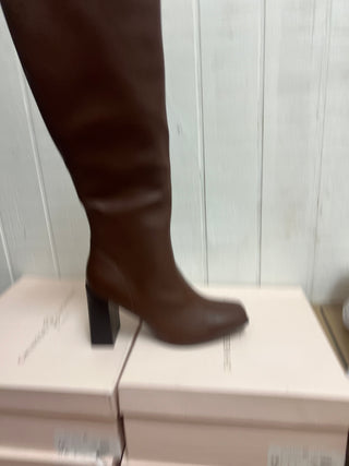 Mary Knee High Leather Boot Brown