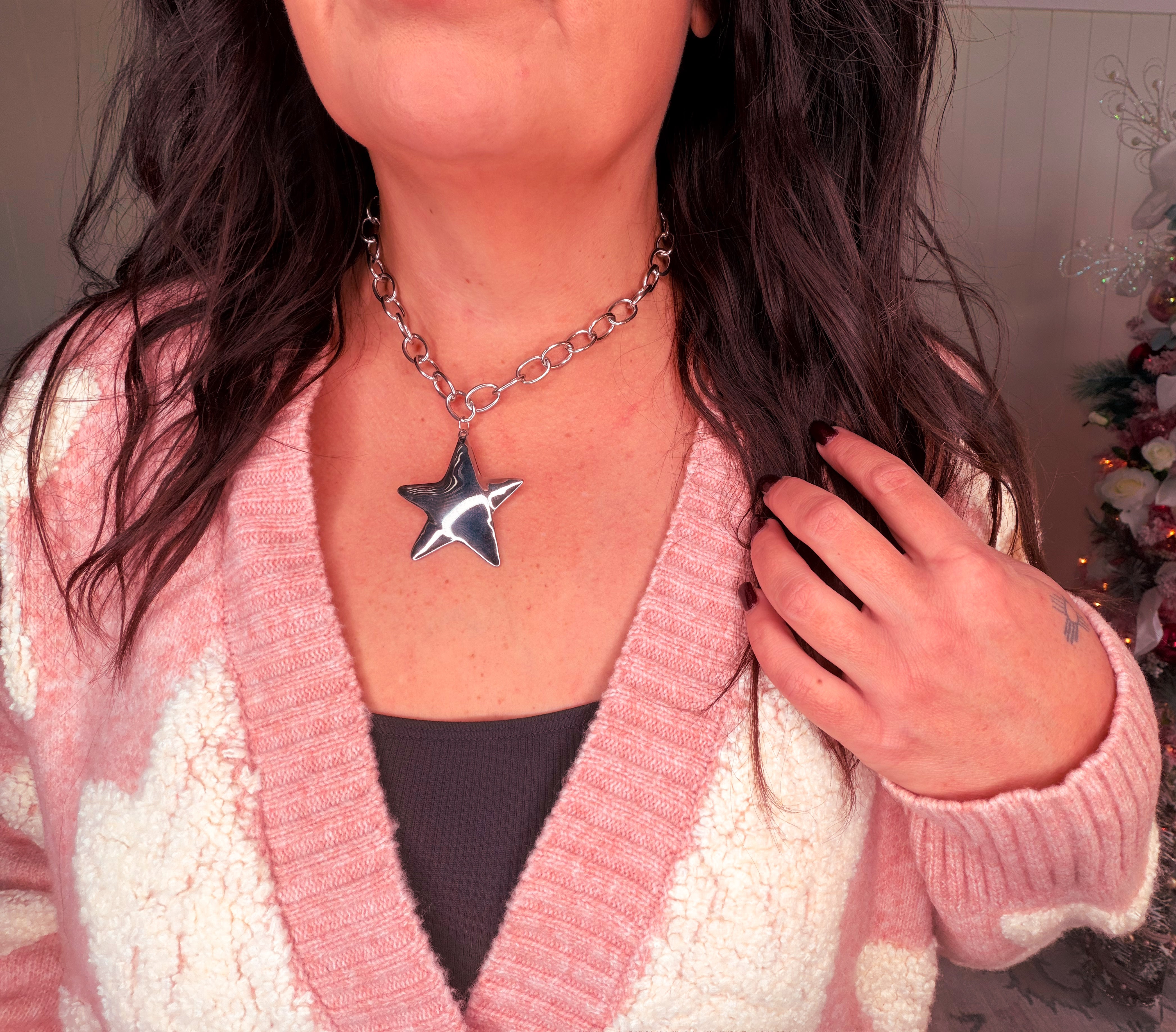 Star Necklace Silver-Chansuttpearls