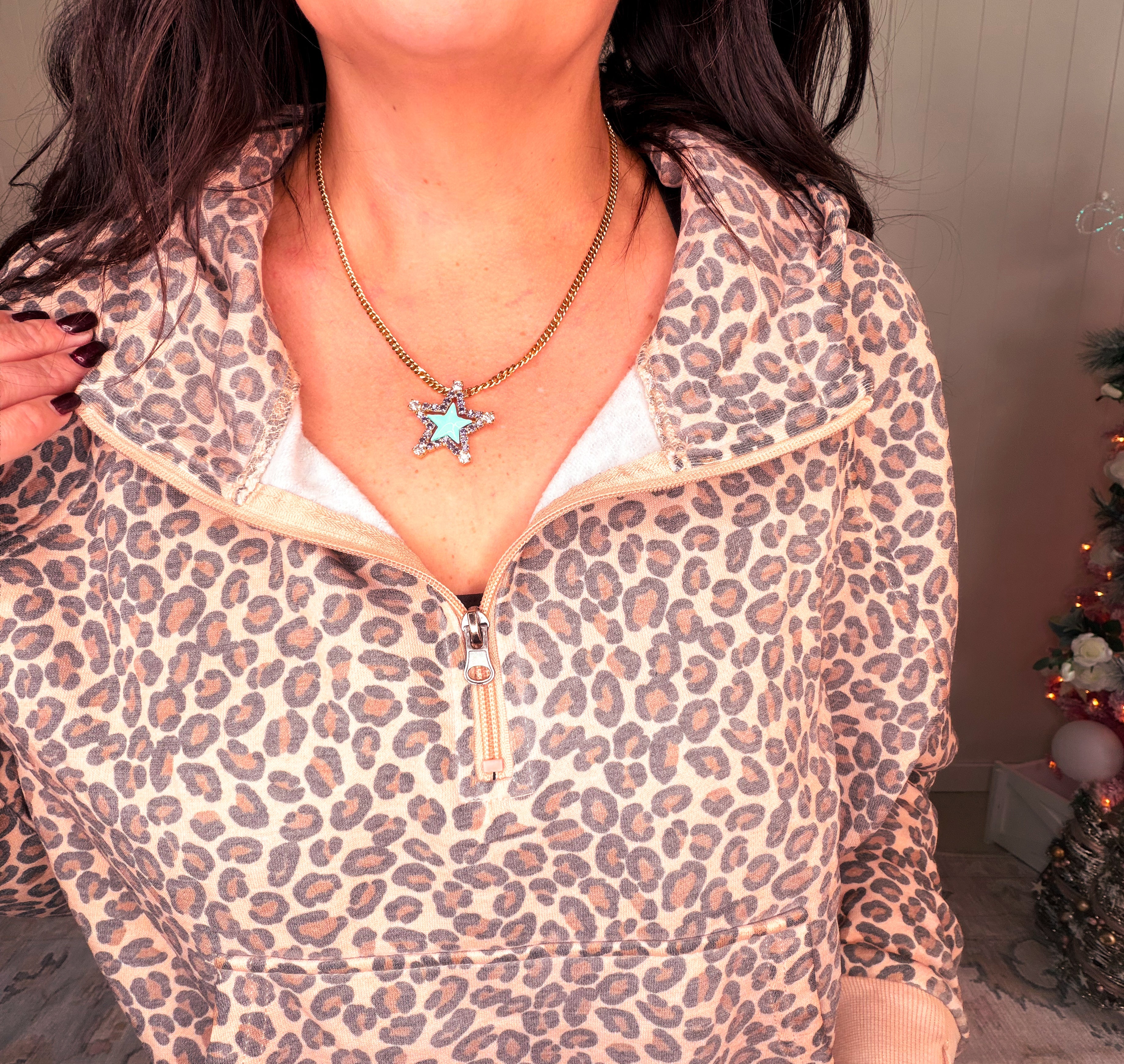 Sweet Star Necklace-TOVA-Light Blue