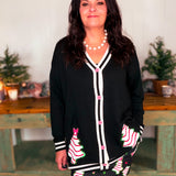 Bow Christmas Treat Long Cardigan