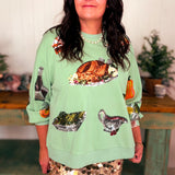 Mint Queen of Turkey Sweatshirt - Mint Green (Queen of Sparkles)