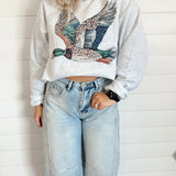 The Bedazzled Duck Tee - Ash Grey