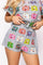 Stripe Multi Vintage Suitcase Cotton Shorts - Black & White [Queen of Sparkles]