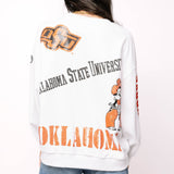 Licensed OK State Big Icons Scattered All Over Sweatshirt - OSU Icons [Queen of Sparkles]