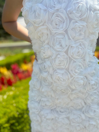 Time For Change White Flower Dress