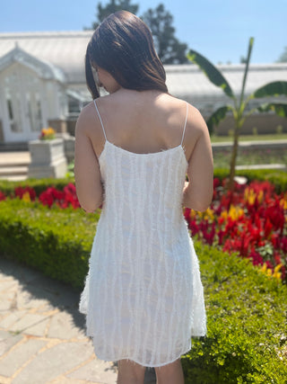 Only Here For You Ivory Tassel Dress