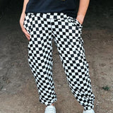 Checked Round The Track Jogger