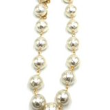 Wrinkled Pearls Amelia Necklace-Gold-Leetie Lovedale