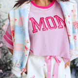 MOM Pink Sparkle Tee-Brianna Cannon