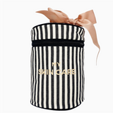 Round Striped Skin Care Case with Handle