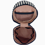 Round Striped Skin Care Case with Handle