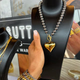 Glam Heart Necklace-Chansuttpearls
