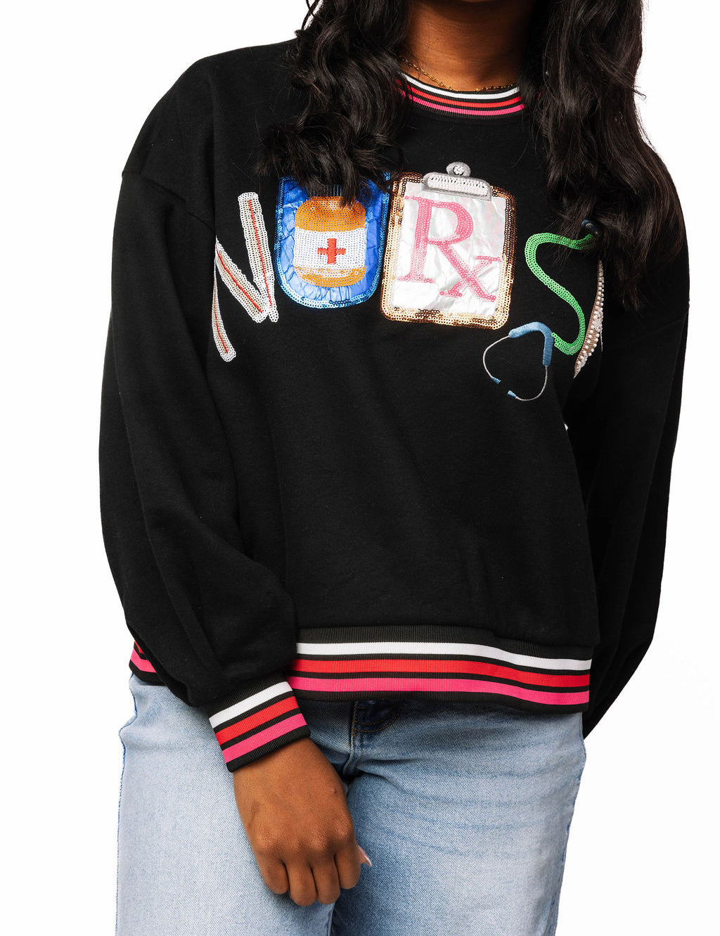 Navy Icon Nurse Sweatshirt – Queen of Sparkles