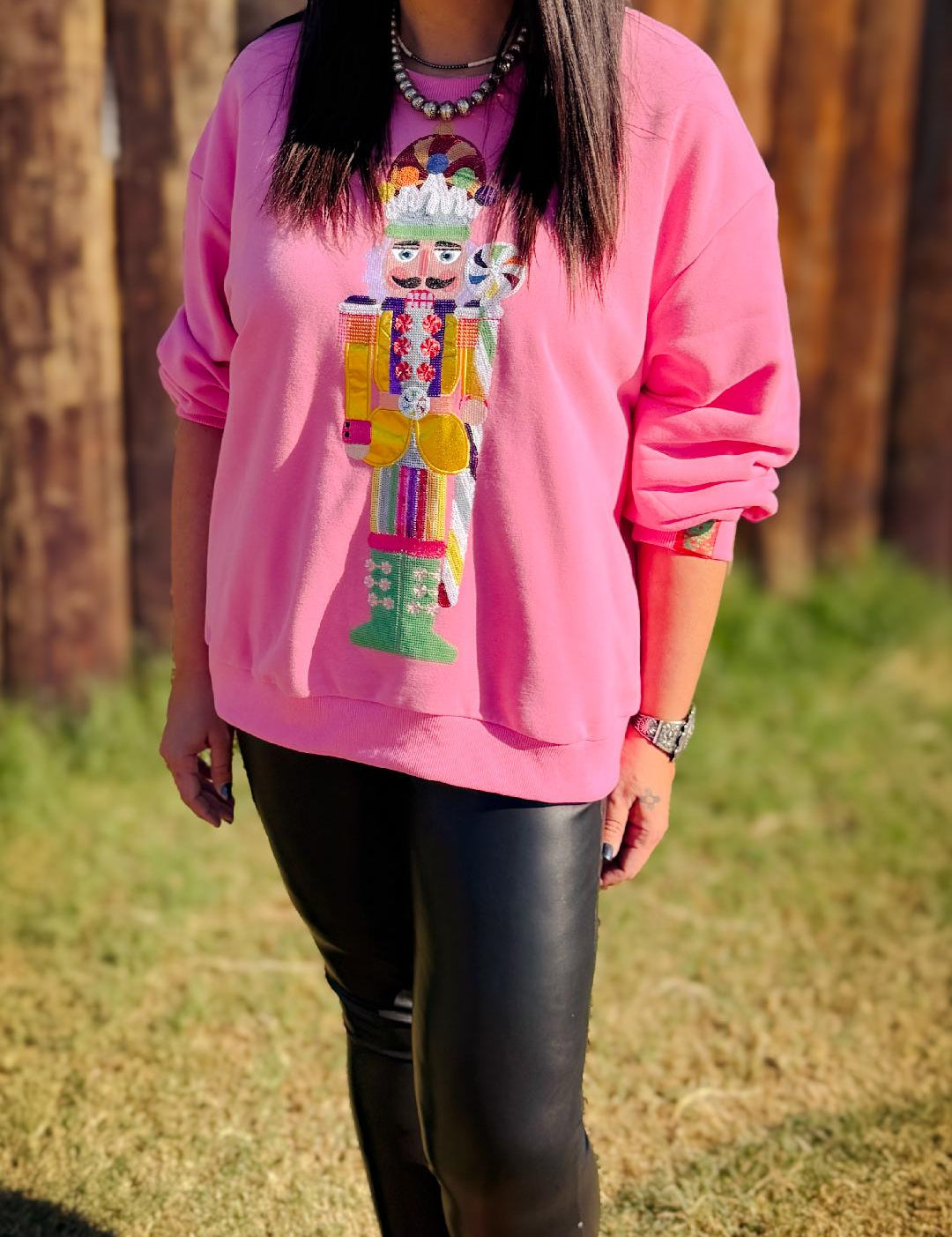 Pink Candyland Nutcracker Sweatshirt - Pink [Queen of Sparkles]