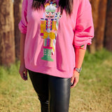 Pink Candyland Nutcracker Sweatshirt - Pink [Queen of Sparkles]