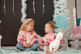 Mega Ornament Sweatshirt Pink Child Size Queen of Sparkles