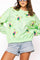 Preorder Fuzzy Spider & Web Sweatshirt - Neon Green [Queen of Sparkles]